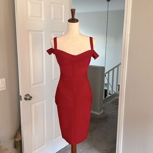 House of CB Red Bandage Dress - Size M